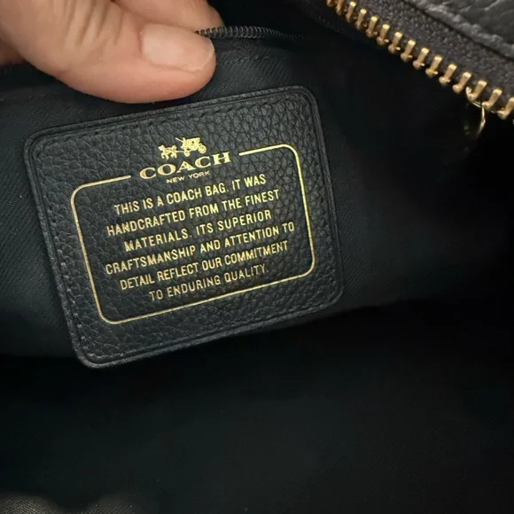 Coach Midnight Blue Leather Tote - Picture 3 of 3